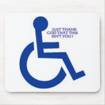 disabled sign mousepads