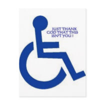disabled sign postcard