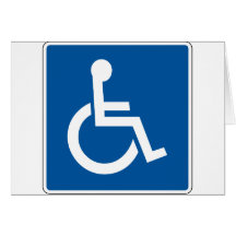 Disabled Street Sign Greeting Card