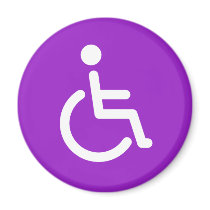 Disabled symbol fridge magnets