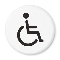 Disabled symbol fridge magnet