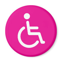 Disabled symbol refrigerator magnet
