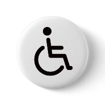 Disabled symbol or white and black handicap sign