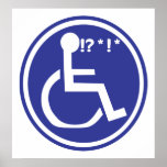 DISABLED WHEELCHAIR BAD LUCK posters
