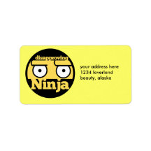 Disapproval Ninja Personalized Address Label