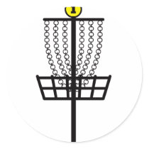 Disc Golf Hole Round Stickers