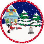 Disc Golf Santa Ornament Acrylic Cut Out