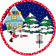 Disc Golf Santa Ornament Acrylic Cut Out