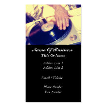 Disc Jockey Business Card