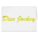 Disc Jockey - DJ Gold Fancy DJing Turntable Cards