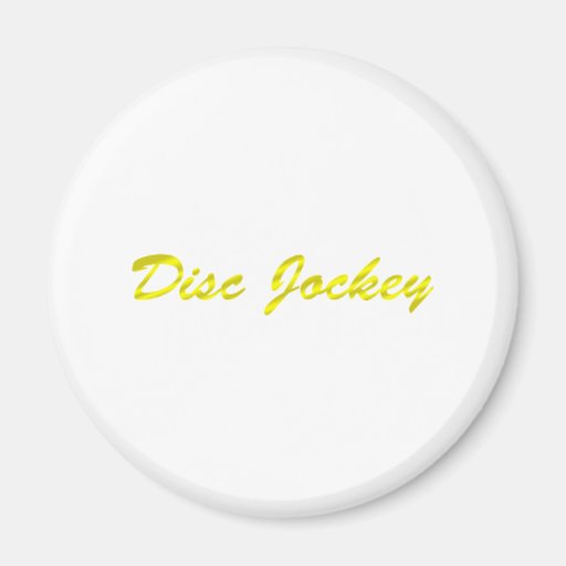 Disc Jockey - DJ Gold Fancy DJing Turntable Fridge Magnet