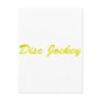 Disc Jockey - DJ Gold Fancy DJing Turntable Post Card