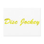 Disc Jockey - DJ Gold Fancy DJing Turntable Postcard