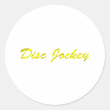 Disc Jockey - DJ Gold Fancy DJing Turntable Sticker