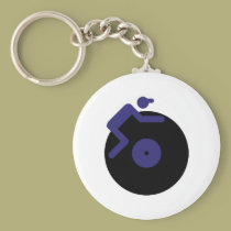 disc jockey dj music clubbing keychains