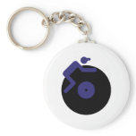 disc jockey dj music clubbing key chain