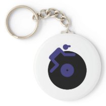 disc jockey dj music clubbing key chain