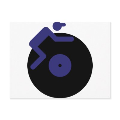 disc jockey dj music clubbing post card by Tomaniac
