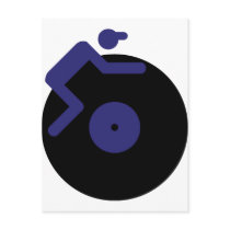 disc jockey dj music clubbing postcard