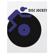 disc jockey icon flyer design