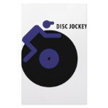 disc jockey icon customized stationery
