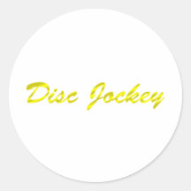 Disc Jockey Round Sticker