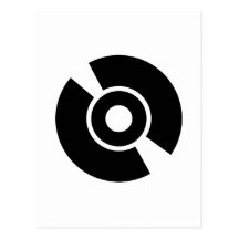 Disc vinyl icon post cards