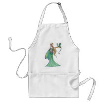Discipline Green Fairy Dragon by Molly Harrison Apron