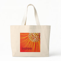 Disco Ball ~ 1980s 80s Disco Music Dance Canvas Bag