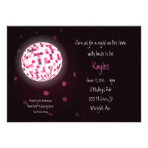 Disco Ball Bachelorette Party Invitations