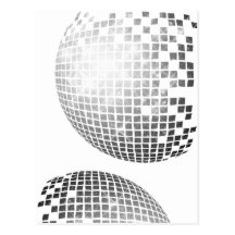 Disco Ball Fun Retro Postcard