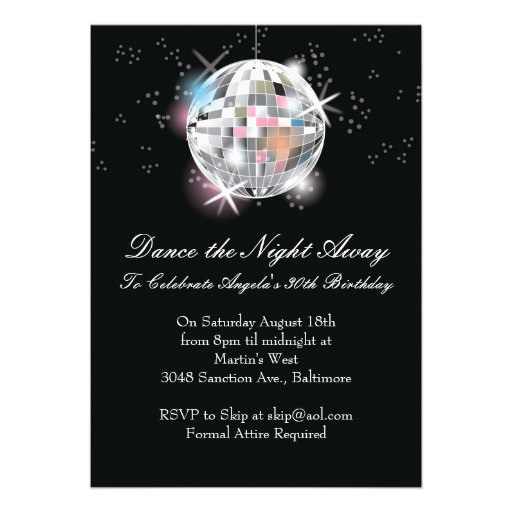 Disco Ball Invitations