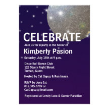 Disco Ball Party Invitations