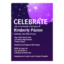 Disco Ball Party Invitations