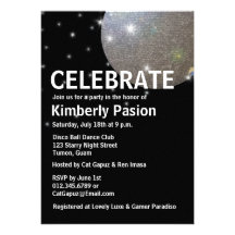 Disco Ball Party Invitations