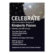 Disco Ball Party Invitations