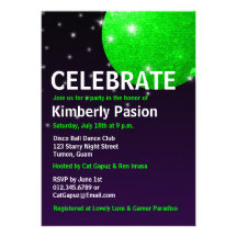 Disco Ball Party Invitations