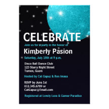 Disco Ball Party Invitations