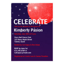 Disco Ball Party Invitations