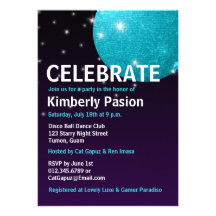 Disco Ball Party Invitations