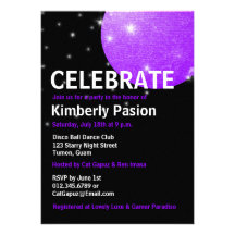 Disco Ball Party Invitations