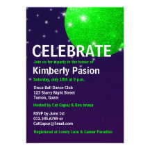 Disco Ball Party Invitations