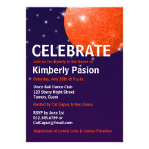 Disco Ball Party Invitations