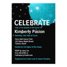 Disco Ball Party Invitations
