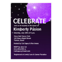 Disco Ball Party Invitations