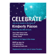Disco Ball Party Invitations