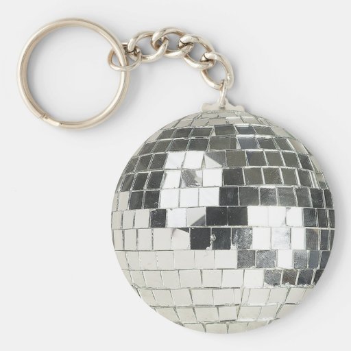disco ball photo key chain