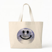 Disco Ball Smiley Canvas Bags