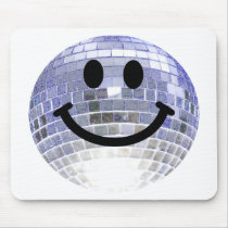 Disco Ball Smiley Mousepad