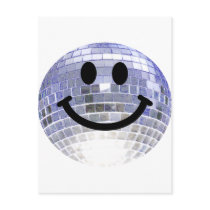Disco Ball Smiley Post Cards